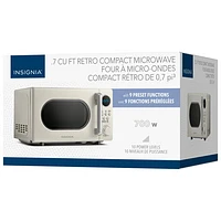 Insignia Retro 0.7 Cu. Ft. Retro Compact Microwave (NS-MW7RM5-C) - Cream - Only at Best Buy