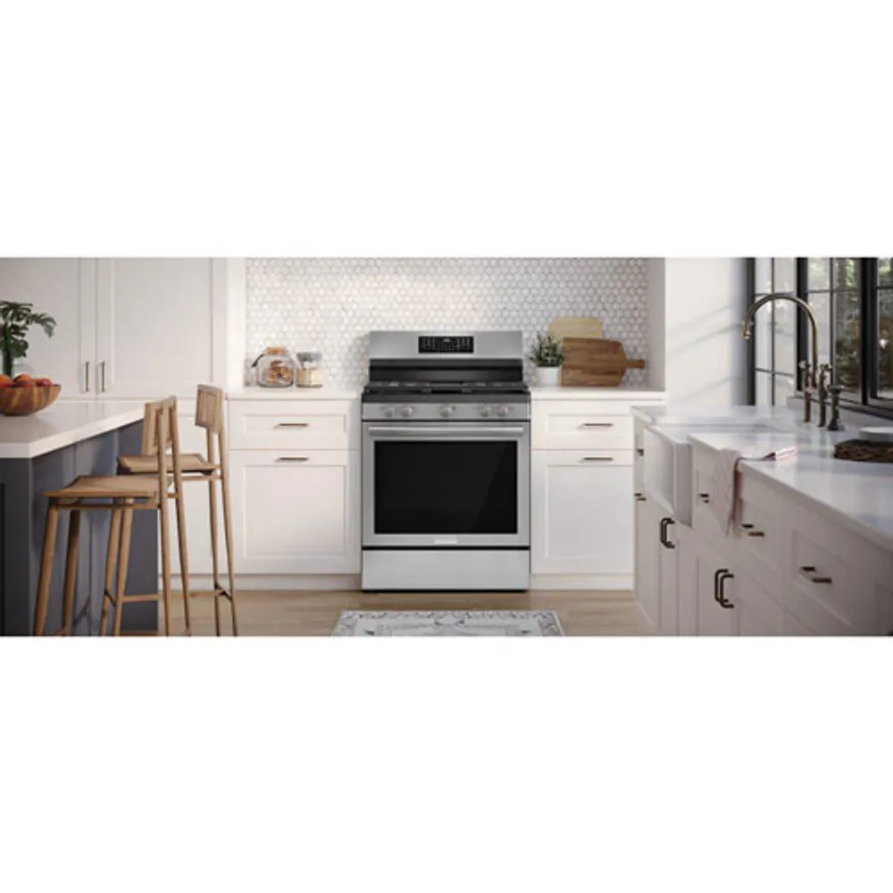 Frigidaire Gallery 30" 5.1 Cu. Ft. True Convection Freestanding Gas Air Fry Range (GCRG3060BF) - SS