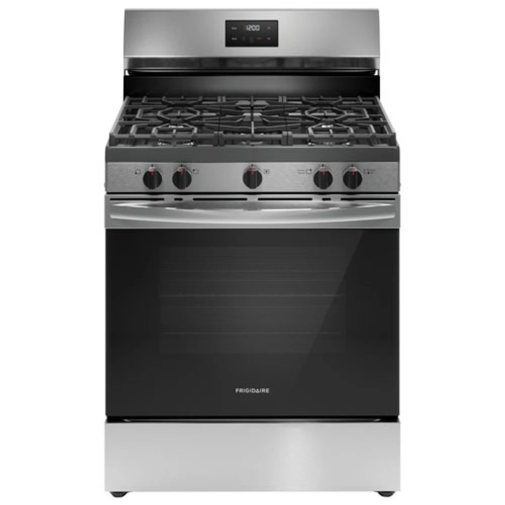 Cuisinière à gaz autonome à 5 brûleurs 5,1 pi³ 30 po de Frigidaire (FCRG3052BS) - Acier inoxydable