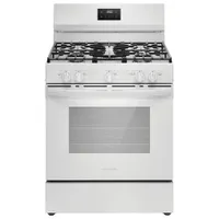 Frigidaire 30" 5.1 Cu. Ft. 5-Burner Freestanding Gas Range (FCRG3052BW) - White