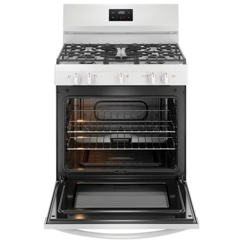 Frigidaire 30" 5.1 Cu. Ft. 5-Burner Freestanding Gas Range (FCRG3052BW) - White