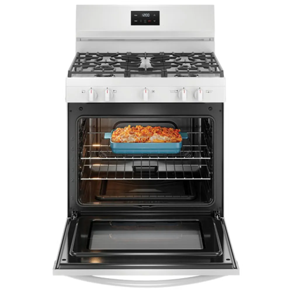 Frigidaire 30" 5.1 Cu. Ft. 5-Burner Freestanding Gas Range (FCRG3052BW) - White