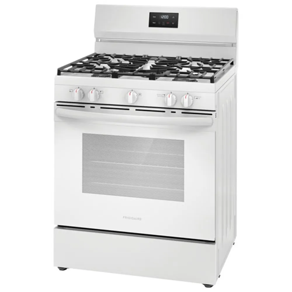 Frigidaire 30" 5.1 Cu. Ft. 5-Burner Freestanding Gas Range (FCRG3052BW) - White