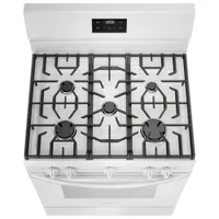 Frigidaire 30" 5.1 Cu. Ft. 5-Burner Freestanding Gas Range (FCRG3052BW) - White