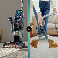 Aspirateur vertical pour tapis CarpetXpert EX200C de Shark - Bleu marine