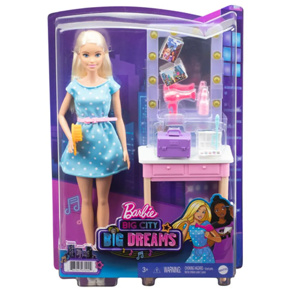 Mattel Barbie Big City, Big Dreams Malibu Doll & Dressing Room Playset