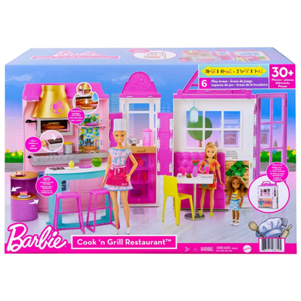 Mattel Barbie Cook 'n Grill Restaurant Playset