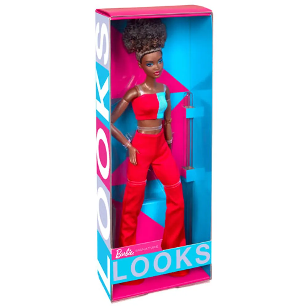 Mattel Barbie Looks Black Updo & Pink Pants Doll