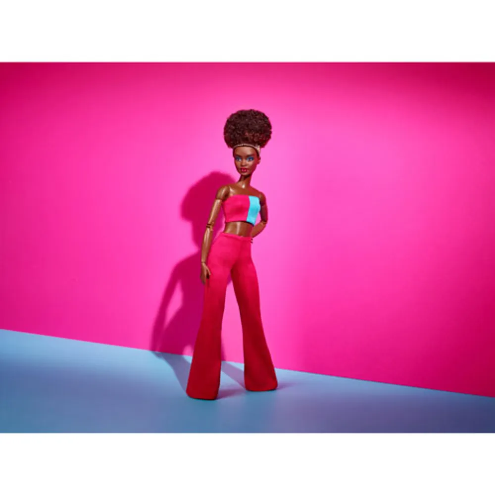 Mattel Barbie Looks Black Updo & Pink Pants Doll