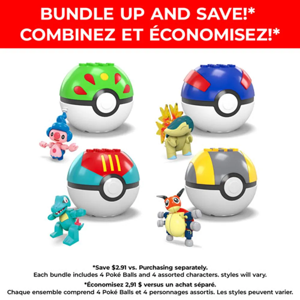 Mattel MEGA Pokémon Gernerations Poké Ball Building Toy Bundle