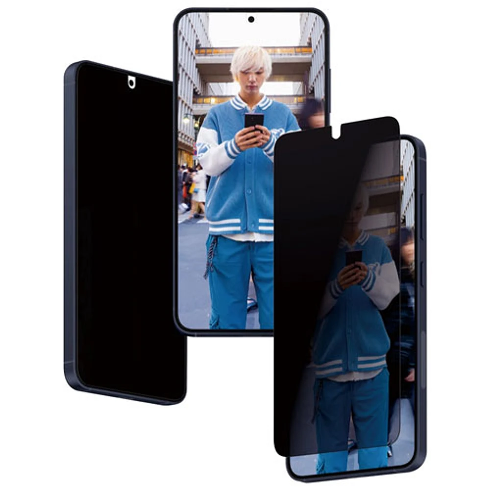 PanzerGlass DualPrivacy Glass Screen Protector for Galaxy S24 - Clear/Black