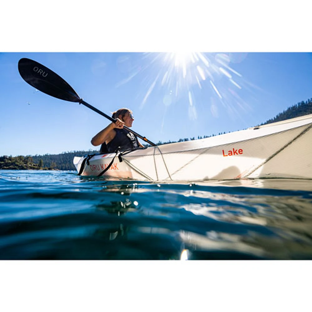 Oru Kayak Lake 9 ft. Foldable Kayak with Paddle - White
