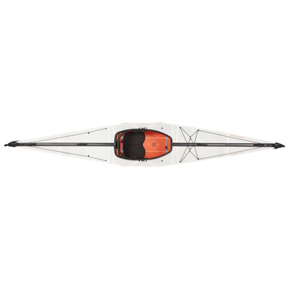 Oru Kayak Bay ST 12 ft. Foldable Kayak with Paddle - White