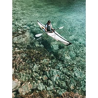 Oru Kayak Bay ST 12 ft. Foldable Kayak with Paddle - White