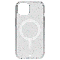 BodyGuardz Carve Fitted Hard Shell Case with MagSafe for iPhone 15 - Silver Sparkle