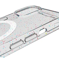 BodyGuardz Carve Fitted Hard Shell Case with MagSafe for iPhone 15 - Silver Sparkle
