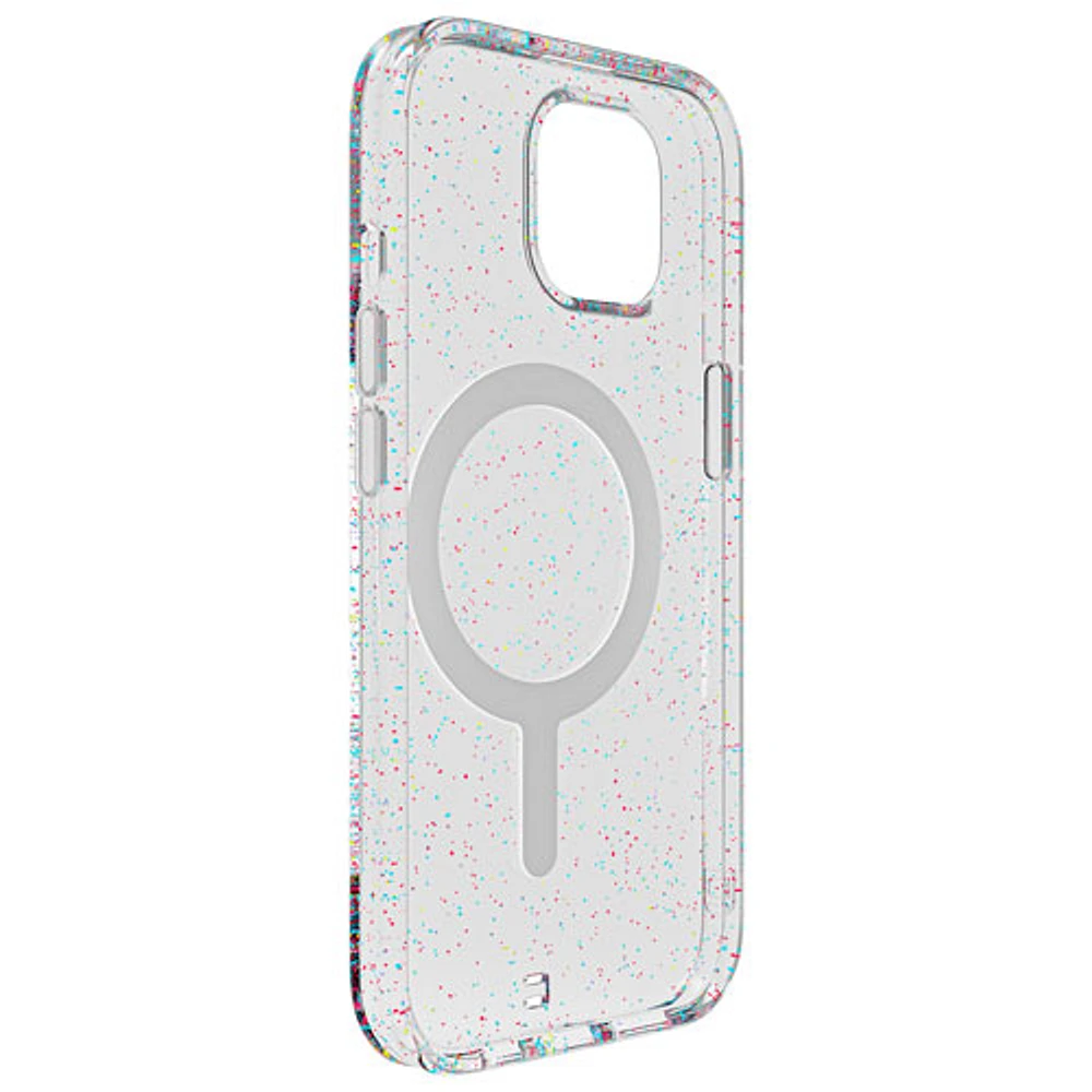 BodyGuardz Carve Fitted Hard Shell Case with MagSafe for iPhone 15 - Silver Sparkle