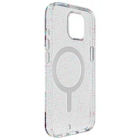 BodyGuardz Carve Fitted Hard Shell Case with MagSafe for iPhone 15 - Silver Sparkle