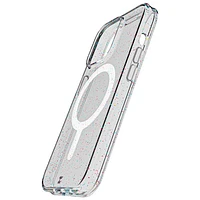 BodyGuardz Carve Fitted Hard Shell Case with MagSafe for iPhone 15 Pro - Silver Sparkle