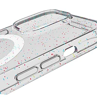 BodyGuardz Carve Fitted Hard Shell Case with MagSafe for iPhone 15 Pro - Silver Sparkle