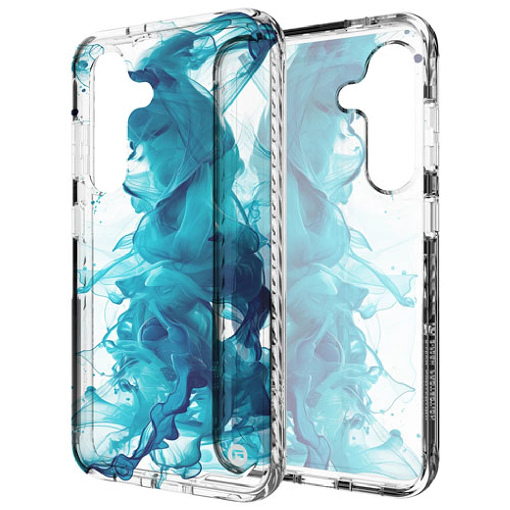 CLCKR Topaz Fitted Hard Shell Case for S24 - Blue/Clear