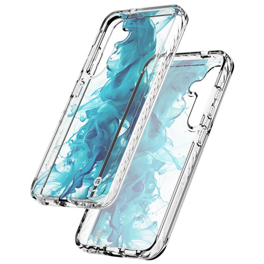 CLCKR Topaz Fitted Hard Shell Case for S24 - Blue/Clear