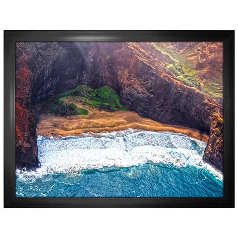 Frameworth Kauai Hawaii View From Above Framed Canvas (26x34")