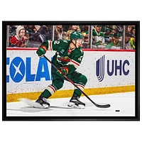 Frameworth Minnesota Wild: Matt Boldy Framed Canvas (31x22")