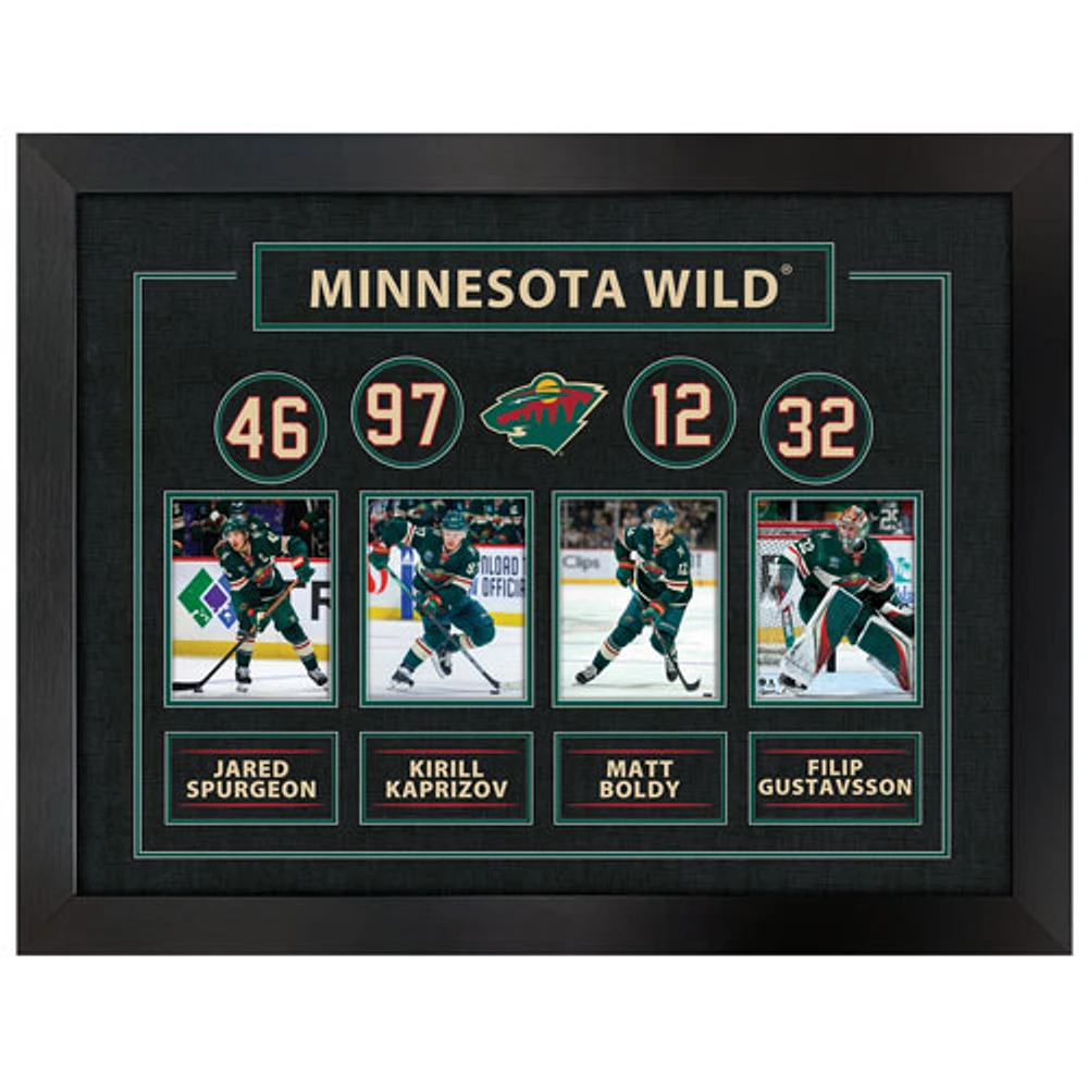 Frameworth - Minnesota Wild : Toile encadrée « The Best Collage » (31 x 22 po)