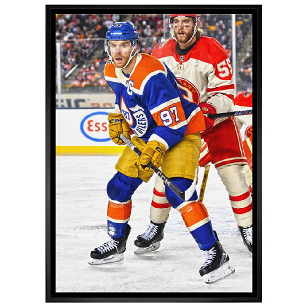 Frameworth Edmonton Oilers: Connor McDavid Framed Canvas (22x31")