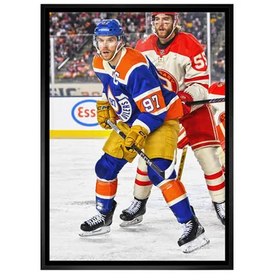 Frameworth Edmonton Oilers: Connor McDavid Framed Canvas (22x31")