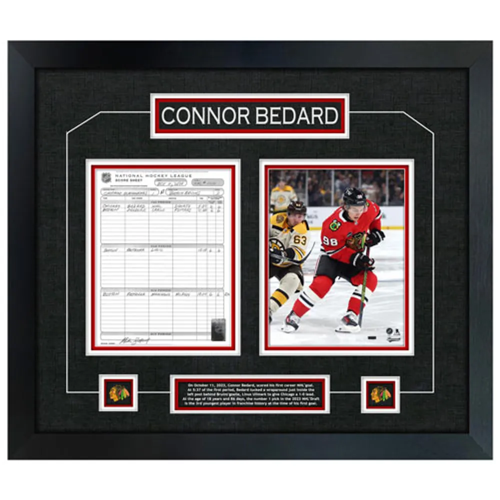 Frameworth Chicago BlackHawks: Connor Bedard vs Crosby Framed Canvas (31x22")
