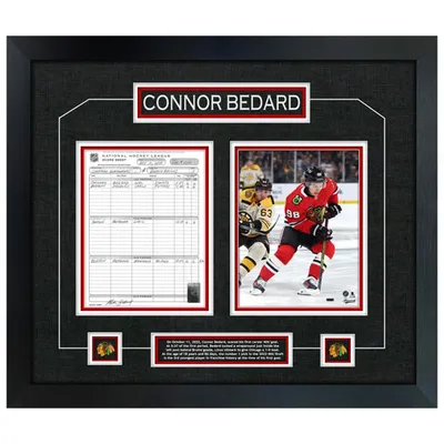 Frameworth Chicago BlackHawks: Connor Bedard vs Crosby Framed Canvas (31x22")