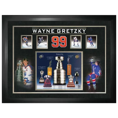 Photo de la LNH de Frameworth : Photo encadrée de collage de trophées de Wayne Gretzky (34 x 26 po)