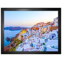 Toile encadrée de maisons à Oia, Santorin en Grèce de Frameworth (34 x 26 po)