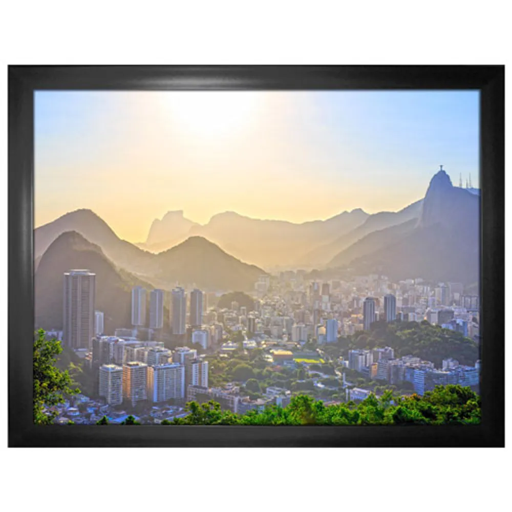 Frameworth Rio De Janeiro Brazil Cityscape Framed Canvas (34x26")