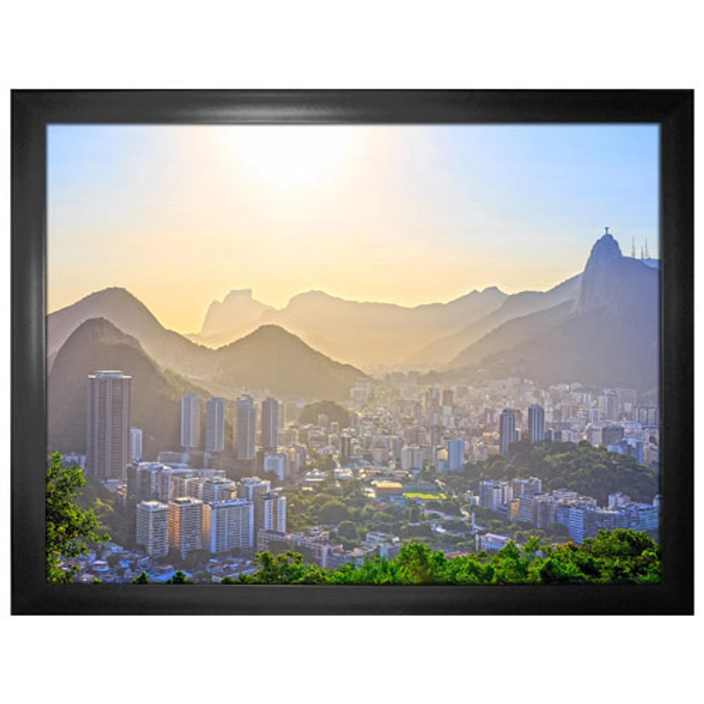 Toile encadrée de paysage urbain de Rio de Janeiro au Brésil de Frameworth (34 x 26 po)