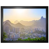 Toile encadrée de paysage urbain de Rio de Janeiro au Brésil de Frameworth (34 x 26 po)