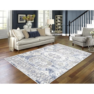 Azure Mist 5' x 8' Area Rug - Grey/Blue