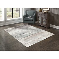 Carpette de 7 x 9 pi Serene Tides - Blanc/Beige