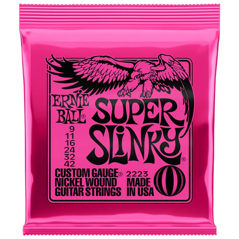 Ernie Ball Super Slinky 0.009 - 0.042 Nickel Wound Electric Guitar String (P02223)