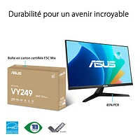 Moniteur DEL IPS HD intégrale 100 Hz de 23,8 po d'ASUS avec temps de réponse de 1 ms gris à gris (VY249HF)