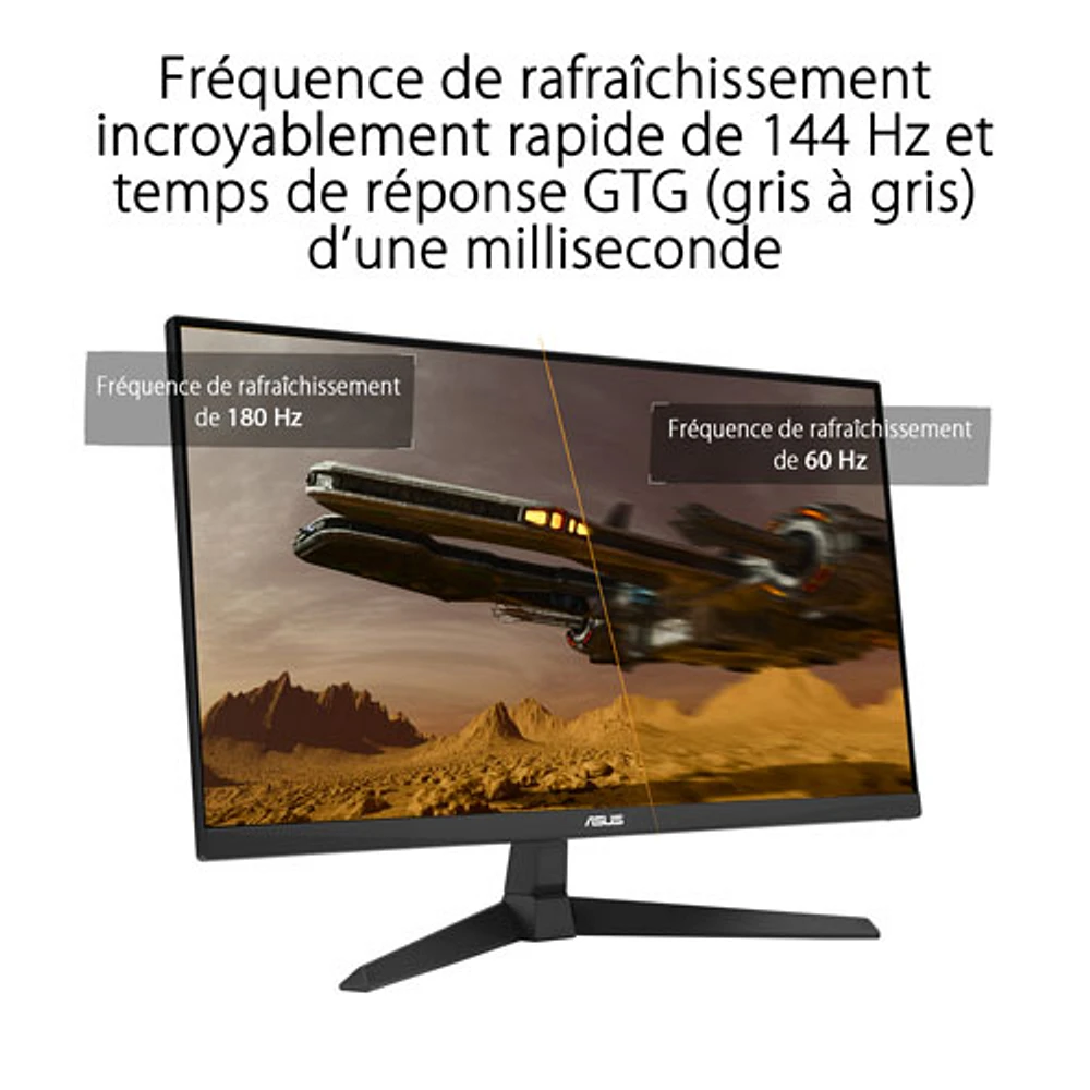 Moniteur de jeu G-Sync FreeSync DEL IPS HD intégrale 180 Hz de 27 po TUF d'ASUS avec temps de réponse de 1 ms gris à gris (VG279Q3A)