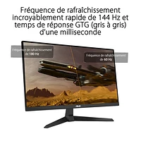 Moniteur de jeu G-Sync FreeSync DEL IPS HD intégrale 180 Hz de 27 po TUF d'ASUS avec temps de réponse de 1 ms gris à gris (VG279Q3A)