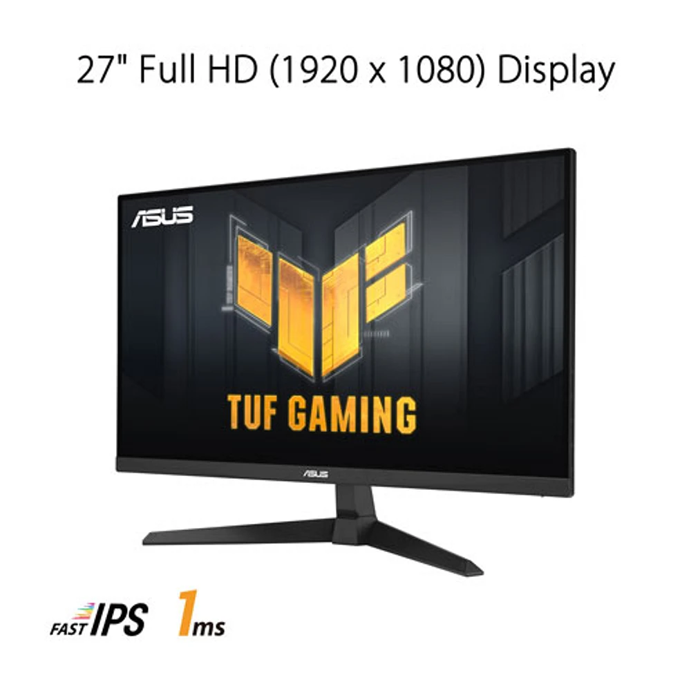 Moniteur de jeu G-Sync FreeSync DEL IPS HD intégrale 180 Hz de 27 po TUF d'ASUS avec temps de réponse de 1 ms gris à gris (VG279Q3A)