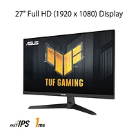 Moniteur de jeu G-Sync FreeSync DEL IPS HD intégrale 180 Hz de 27 po TUF d'ASUS avec temps de réponse de 1 ms gris à gris (VG279Q3A)