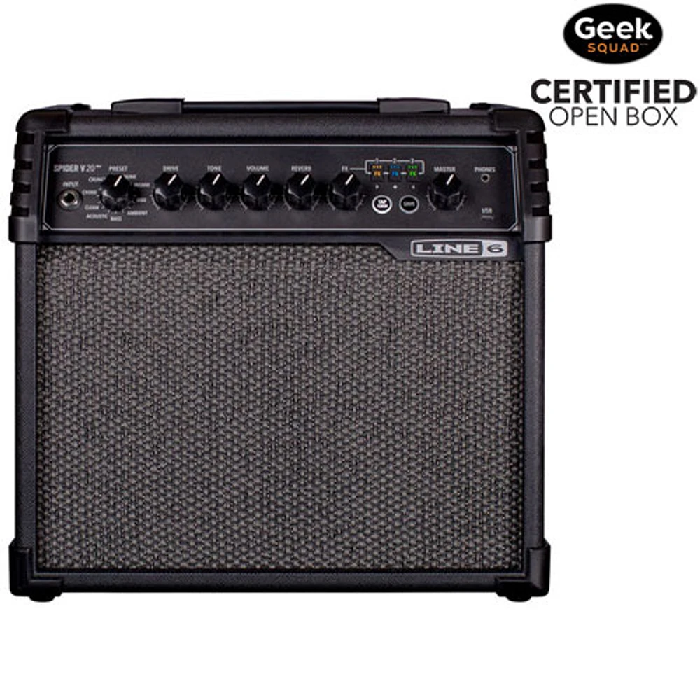 Boîte ouverte - Amplificateur combiné pour guitare de 20 W Spider V20 MkII de Line 6