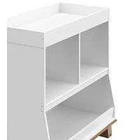 Stockcraft Modern Dresser with Changing Table Topper - White