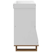 Stockcraft Modern Dresser with Changing Table Topper - White