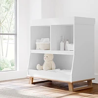 Stockcraft Modern Dresser with Changing Table Topper - White